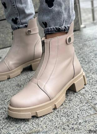 Ботинки демисезонные женские кожаные от украинского производителя 🔥🔥🔥9 фото