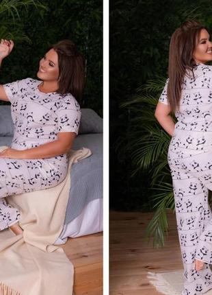 Жіноча піжама пидамка бавовна піжамка панда піжама панда