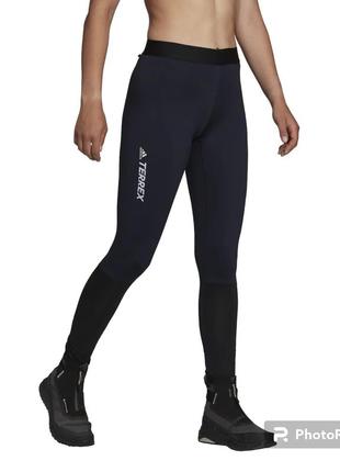 Тайтсы для бега adidas terrex agravic xc tights black