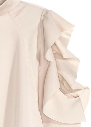 Блузка женская сатиновая с воланами на рукавах3 фото