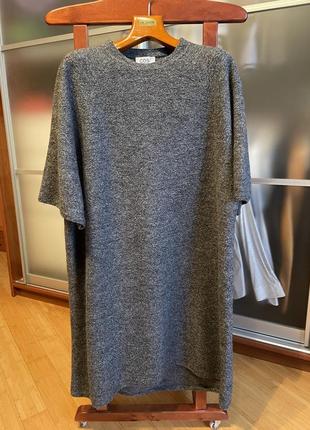 Cукня вовняна cos oversized-fit wool t-shirt dress2 фото