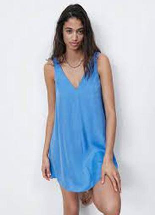 Отличное качественное летнее платье мини успешного испанского бренда zara4 фото