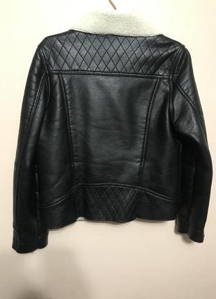 Косуха, куртка авиатор, кожаная куртка zara4 фото