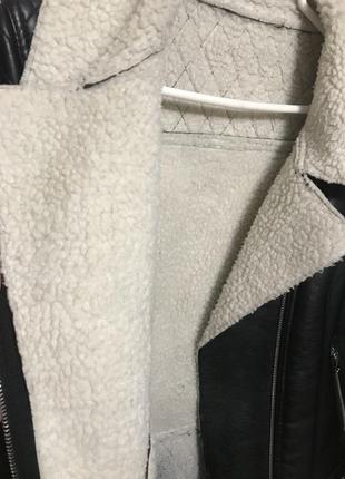 Косуха, куртка авиатор, кожаная куртка zara6 фото