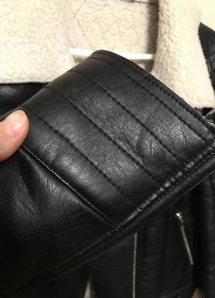 Косуха, куртка авиатор, кожаная куртка zara8 фото