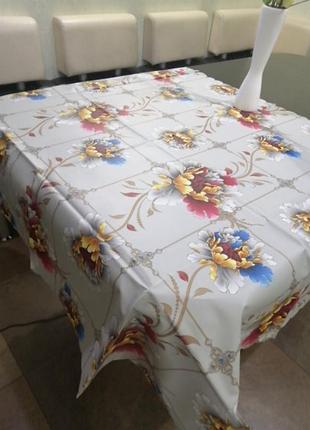 Кольорова скатертина водовідштовхуюча/клейонка на кухонний стіл 110*140. є кольори❤