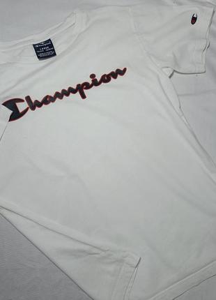 Футболка champion - белая с логотип. футболка белая футболка champion оригинал