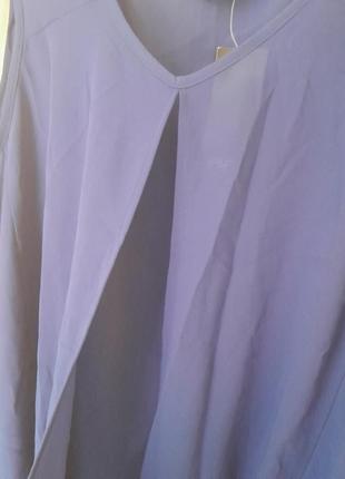 Шифонова стильна блуза на запах кольору кобальт f&f10 фото