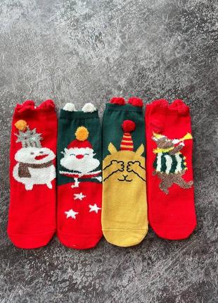Дитячі новорічні шкарпетки | носки різдвяні для діточок3 фото