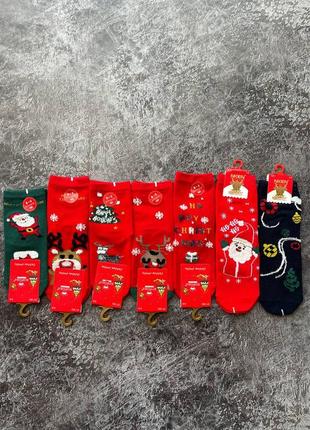 Дитячі новорічні шкарпетки | носки різдвяні для діточок2 фото