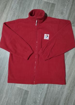 Мужская плотная флисовая кофта / uneek / total / красная куртка / флиска / толстовка / мужская одежда /