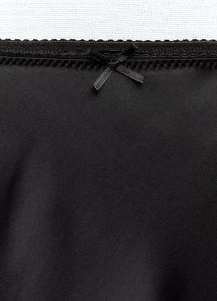 Черная атласная юбка миди от zara7 фото