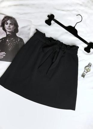 Женская юбка чёрная короткая мини new look