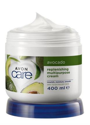 Зволожуючий мультифункціональний крем avon care для обличчя, рук і тіла з олією авокадо 400 мл