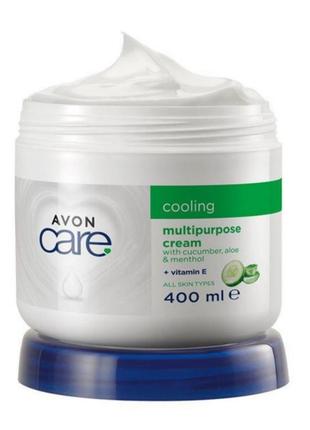 Мультифункціональний крем для обличчя, рук та тіла avon care cooling освіжаючий догляд, 400 мл