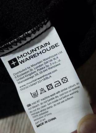 Мужская чёрная флисовая кофта на молнии / mountain warehouse / толстовка / свитер / куртка / мужская одежда /5 фото