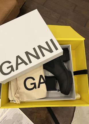 Ganni rubber ankle boots3 фото