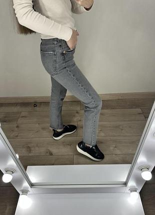 Джинси сірі zara xs джинси прямі жіночі