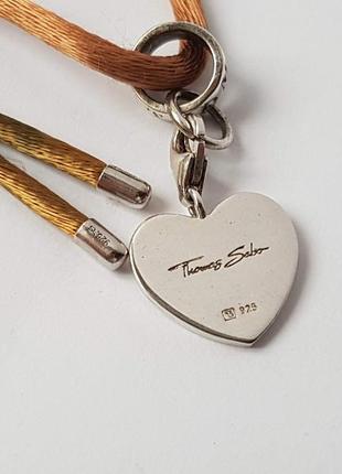 Thomas sabo, love, серебро, 925, подвеска сердце, оригинальный шнурок.5 фото