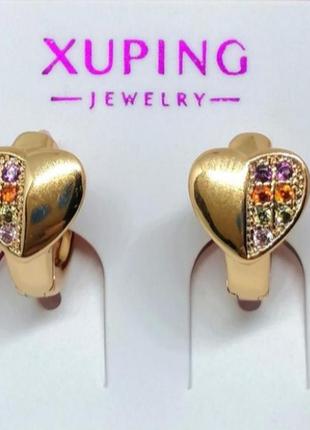 Детские серьги xuping из медицинского золота