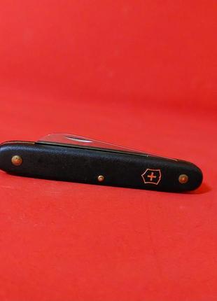 Ніж для саду victorinox floral knife, 100мм/1функ/чорний мат(блістер) (vx39050.3b1)