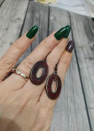 Сережкт металл эмали