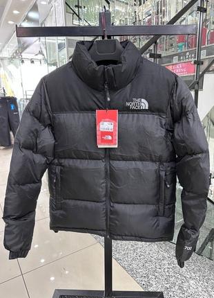 Трендовий якісний пуховик з вишивкою в стилі тнф tnf the north face зимова чоловіча куртка до -15 на синтепоні