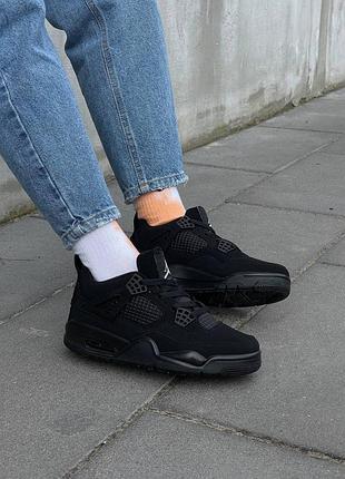 Кроссовки nike air jordan 4 retro ‘black cat’