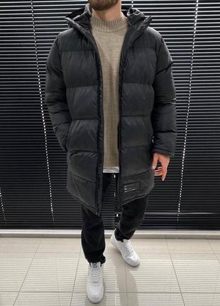Топова чоловіча подовжена зимова куртка якісна до -20 тепла турецького виробництва молодіжна1 фото