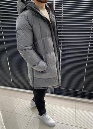 Топова чоловіча подовжена зимова куртка якісна до -20 тепла турецького виробництва молодіжна2 фото