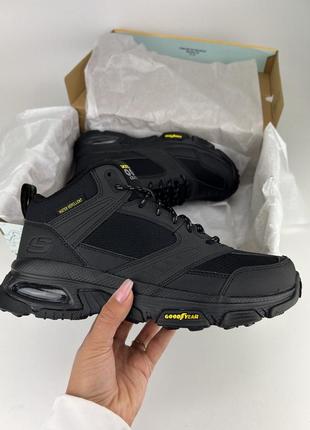 Черевики skechers skech-air envoy - bulldozer 237215 bbk black  , оригінальні черевики скейчерс чоловічі шкіра