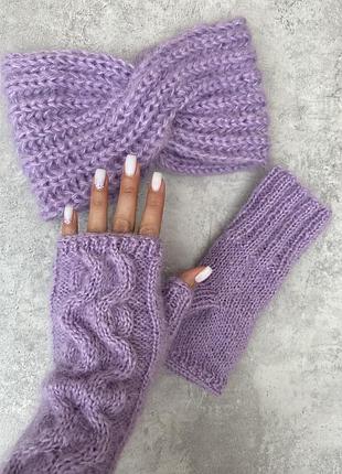 Митенки zara рукавички стильные пушистые варежки