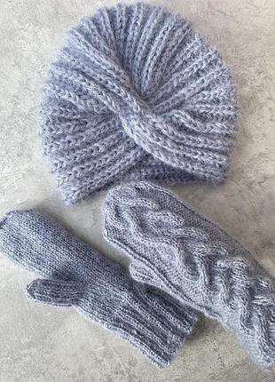 Митенки zara рукавички стильные пушистые варежки