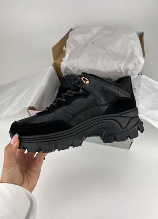 Ботинки skechers street blox – kewl 177240 bbk black, оригинальные ботинки скейчерс женские кожа2 фото