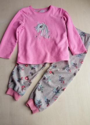 Флісова піжама, костюм primark 5-6 років, 110,116.