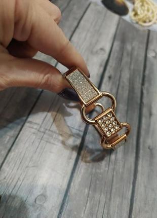 Браслет приужинка метал кристали шимер