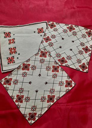 Винтажные салфетки, лен.