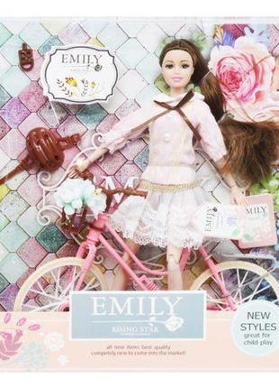 Кукла "emily" с велосипедом
