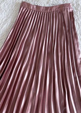 Нежная плиссированная юбка atmosphere пудрового цвета2 фото