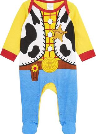 Детский костюм человечек «история игрушек» шериф вуди дисней 0-3 мес