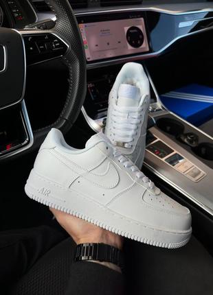 Зимние мужские кроссовки nike air force 1 white fur(мех) 41-42-43-44-456 фото