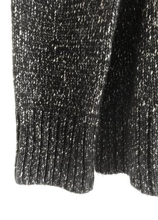 Объемный вязаный свитер оверсайз серый черный меланж h&m6 фото