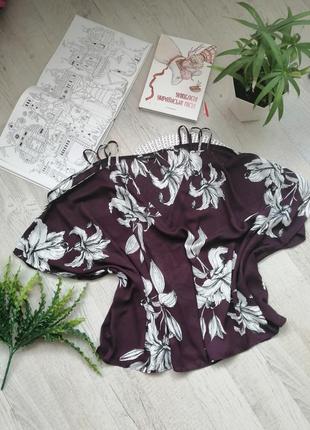 Блузка вільна разлетайка голі плечі