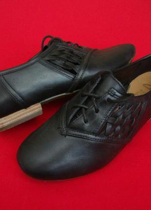 Туфли оксфорды clarks натур кожа 36-37 размер
