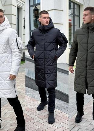 Чоловіча стильна зимова куртка-пальто