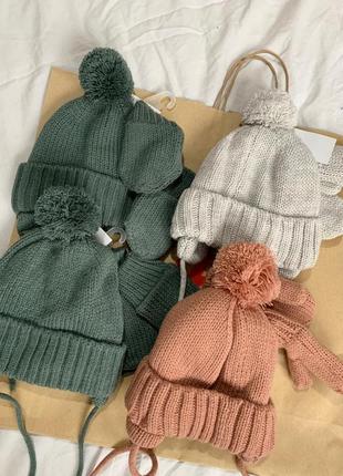Теплі дитячі шапочки h&m 10
