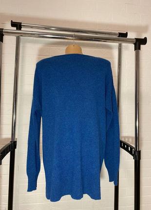 Синий шерстяной свитер, мериносовая шерсть и кашемир6 фото