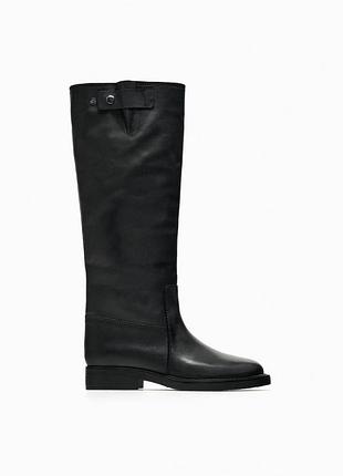 Сапоги zara кожа3 фото