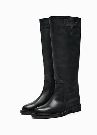 Сапоги zara кожа4 фото