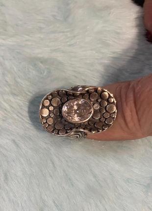 Серебряная кольца ( кольцо) с цирконом 18 размер